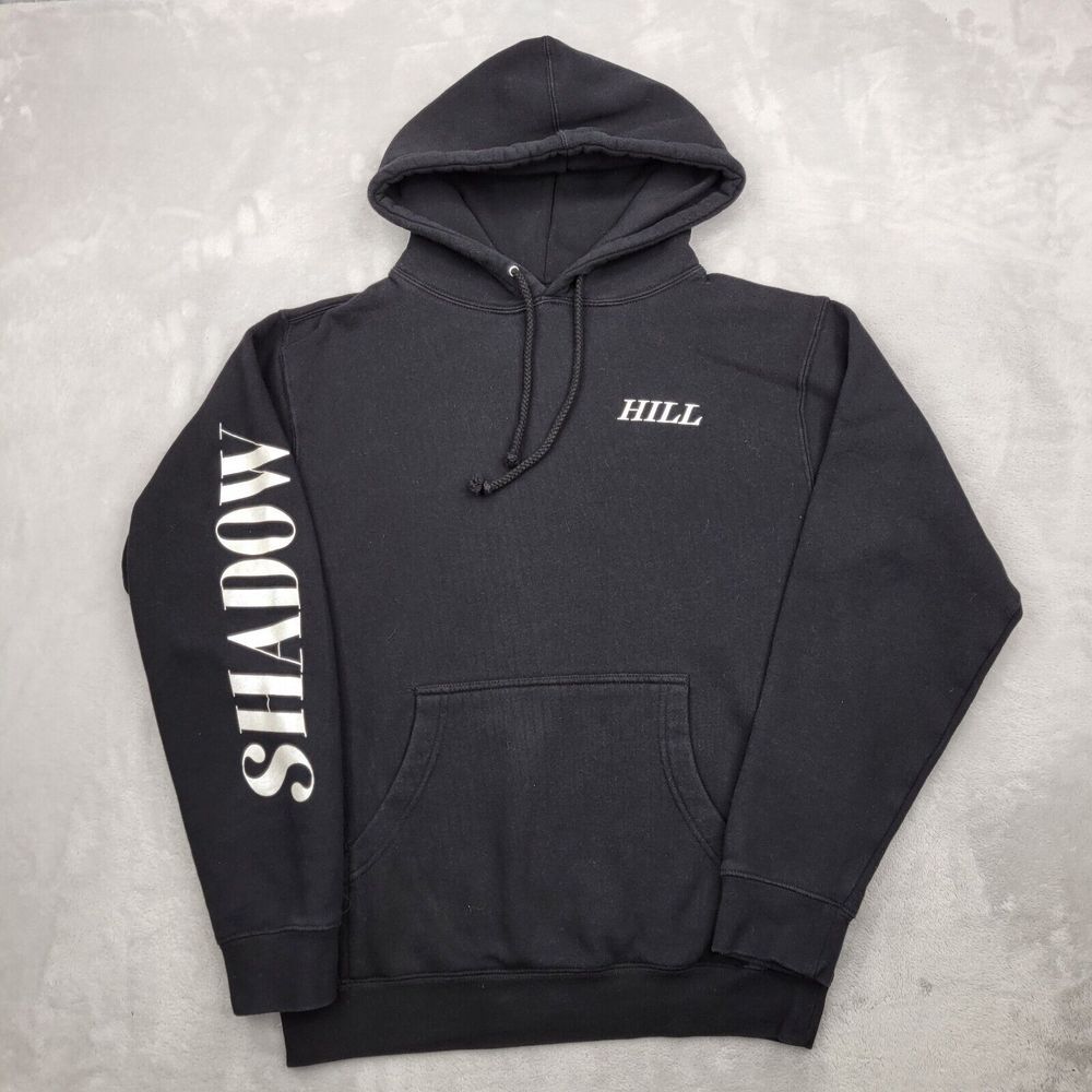 Shadow Hill Hoodie Men Small Sweatshirt Sweater Heavy Spellout Black White Adult